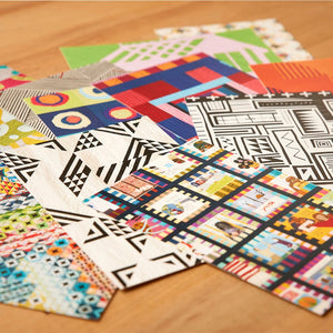 Collectible Postcards featuring modern quilt images - Curated Quilts